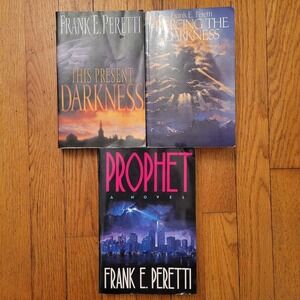 Frank E Peretti Christian Fiction Novels This Present Darkness Prophet Piercing